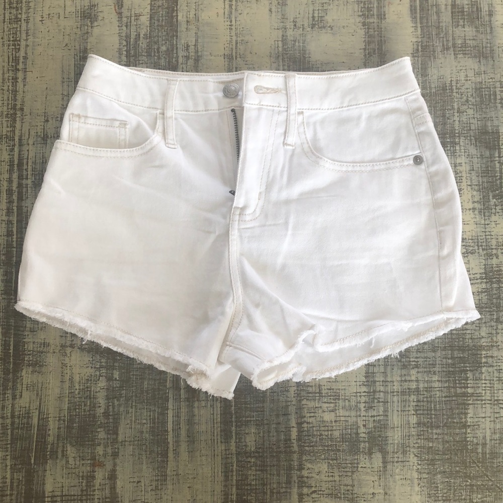White Jean shorts